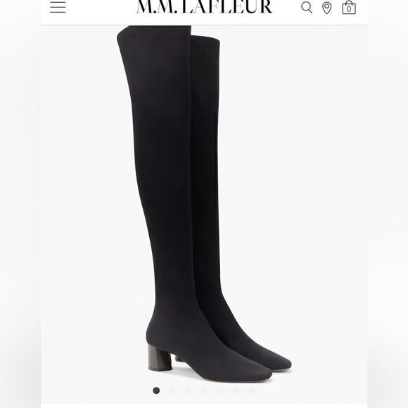 M. M. Lafleur Black Nina Knit Boots - Picture 7 of 15